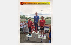 Clara championne du Bas-Rhin du 50m !