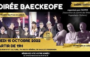 Baeckeofe 2022 : les participants pour ce week-end (vendredi 14 au lundi 17 octobre)
