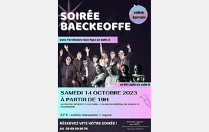 Baeckeofe 2023 : les participants pour ce week-end (vendredi 13 au lundi 16 octobre)