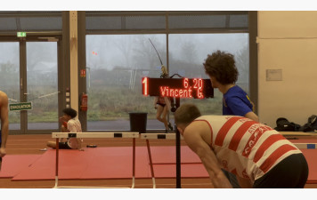 Notre cadet Vincent Gaillard confirme et remporte le 50m du meeting U18-SE au CREPS !