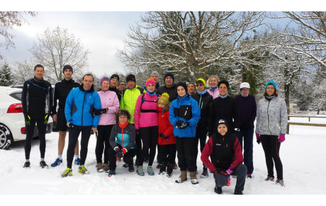 Footing en montagne sous la neige !