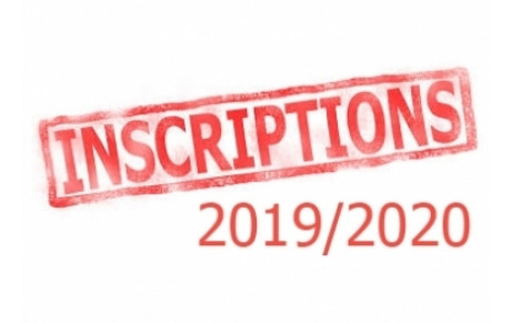 Inscriptions et réinscriptions pour la saison 2019/2020