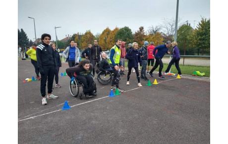 Entraînement partagé entre l'handisport de Lingolsheim et Feg'athlé !