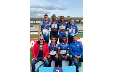 Enzo et le S2A, champions de France du relais 4x200m mixte à Blois !