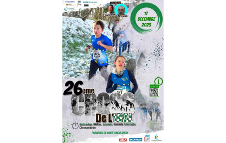 Nos engagés pour le Cross de l'IBAL du dimanche 17 décembre 2023 à Lingolsheim