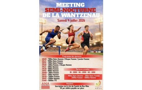 Résultats du meeting semi-nocturne de la Wantzenau !